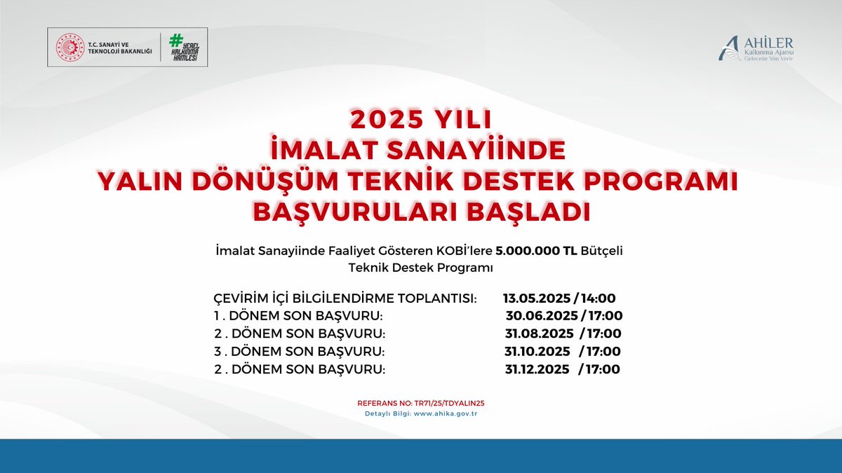 Ahiler Kalkınma Ajansı, İmalat Sanayicilerine Yalın Dönüşüm Desteği Veriyor