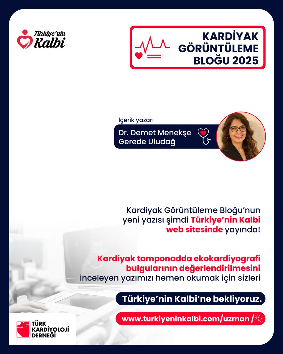 Türk Kardiyoloji Derneği'nden Kardiyak Tamponad Hakkında Uzmanlara Bilgilendirme