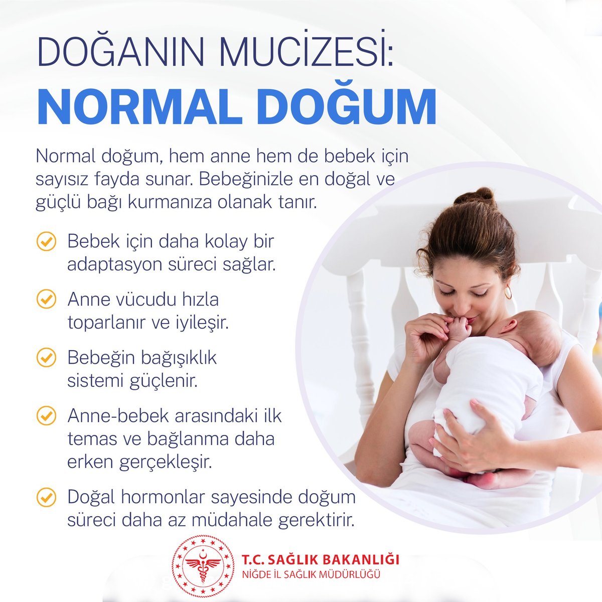 Niğde Sağlık Müdürlüğü: Normal Doğumun Önemi ve Doğum Planlaması Vurgusu