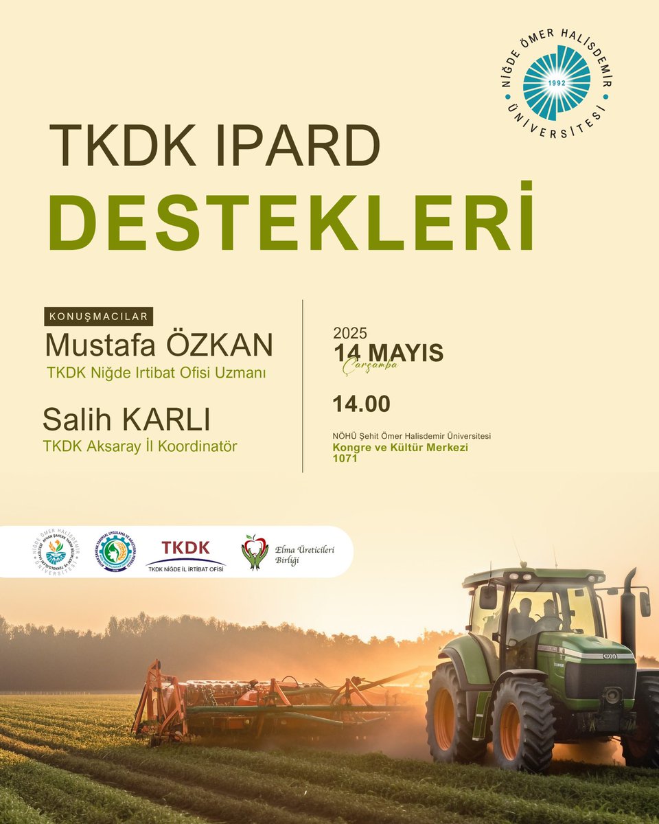 Niğde Ömer Halisdemir Üniversitesi, IPARD Destekleri Hakkında Bilgilendirme Semineri Düzenledi