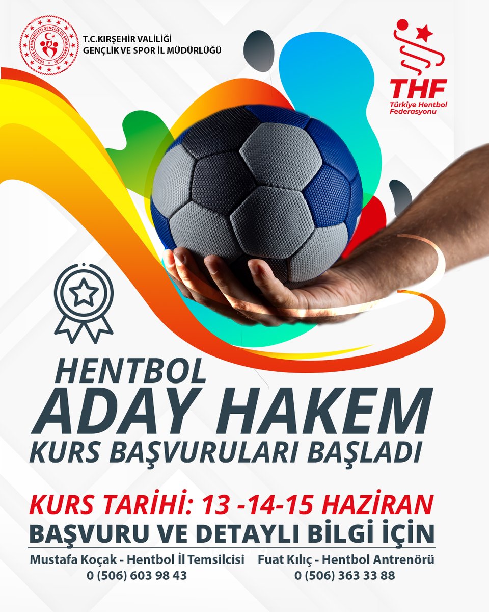 Kırşehir'de Hentbol Aday Hakem Kursu Düzenlenecek