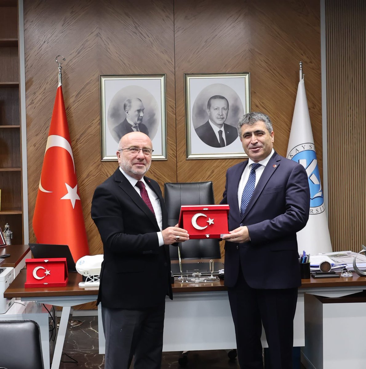 Nevşehir Hacı Bektaş Veli Üniversitesi Rektörü, Kayseri Üniversitesi Rektörünü Ziyaret Etti