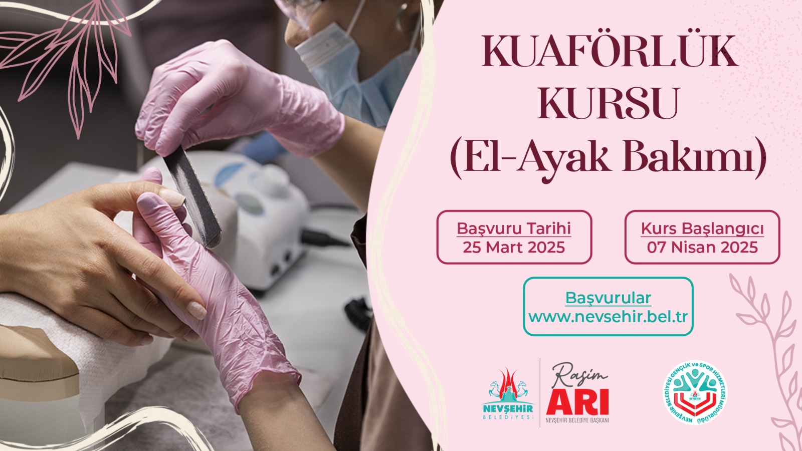 El Ayak Bakımı Kuaförlük Kursu Açılacak