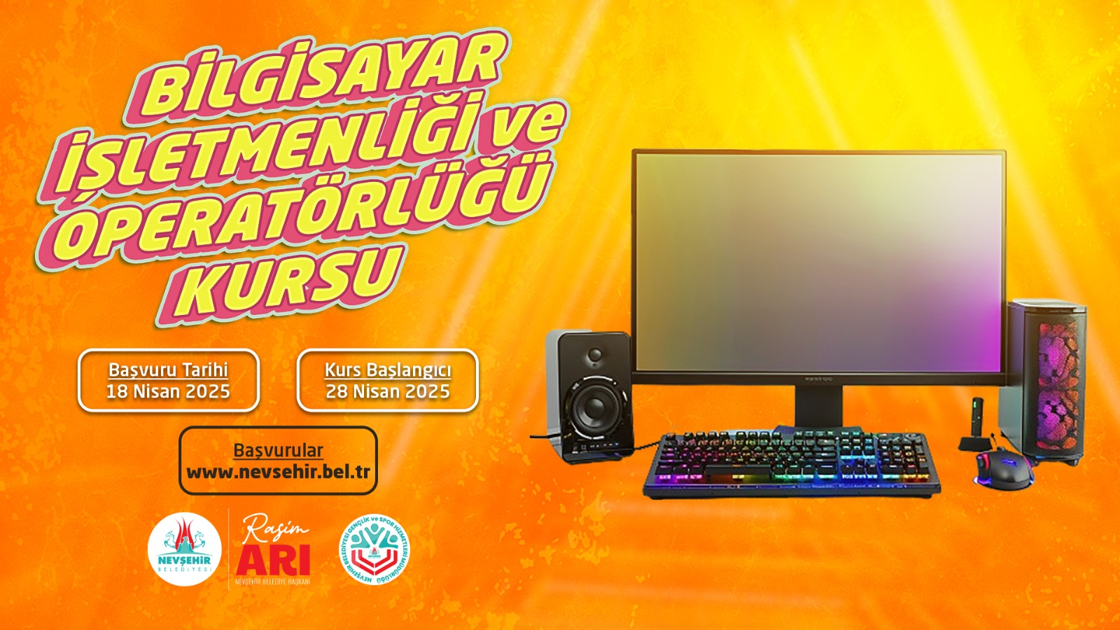 Nevşehir’de Bilgisayar İşletmenliği ve Operatörlüğü Kursu 