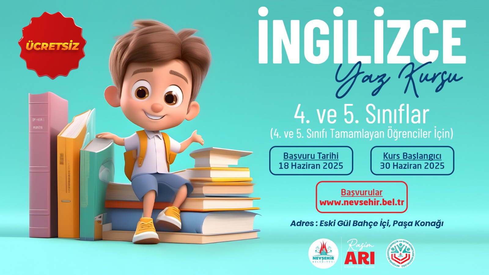 Nevşehir Belediyesi’nden İngilizce Yaz Kursu