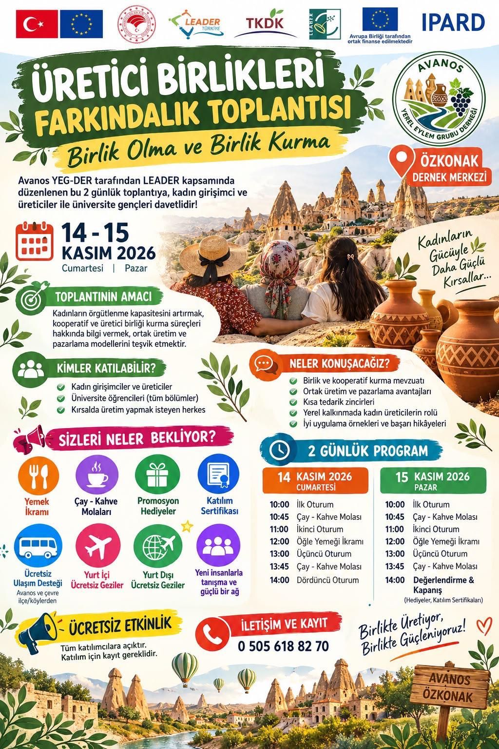 ÜRETİCİ BİRLİKLERİ FARKINDALIK TOPLANTISI AVANOS’TA